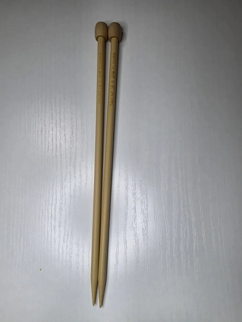 Love Bamboo Knitting Needles - Natural Beige Pair